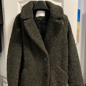 Zara Top Coat Dark Green